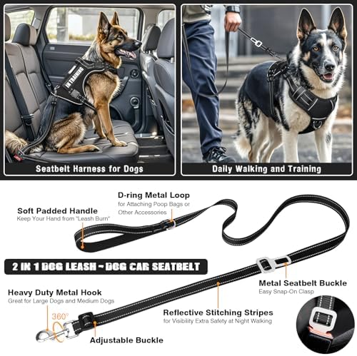 Tactical Dog Harness and Leash Set