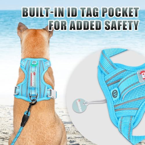 BARKBAY Dog Harness for Large Dogs No Pull Dog Vest ID Tag Pocket