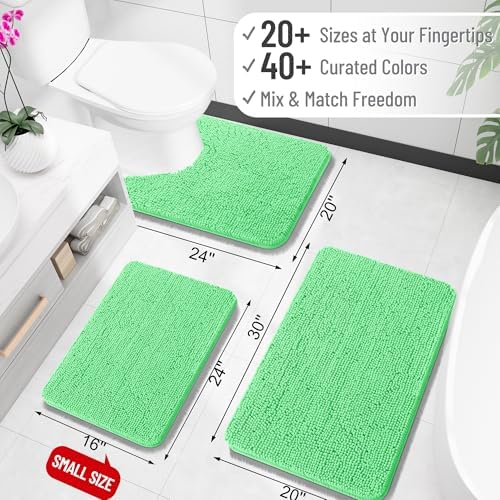 OLANLY Bathroom Runner Rugs 47x24, Extra Soft Absorbent Chenille Bath Rugs
