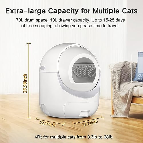 Self Cleaning Cat Litter Box, Automatic Cat Litter Box