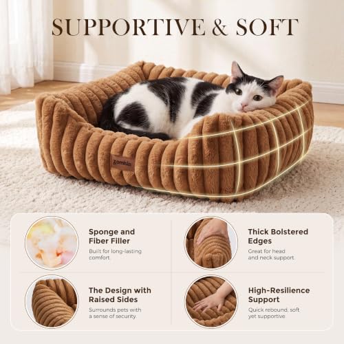 ZOMISIA Small Dog Bed, Cat Bed for Indoor Cats