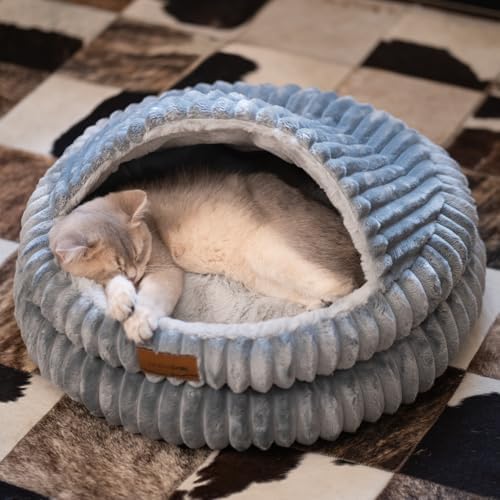 CHEERPALS Cat Cave Bed for Indoor Cats Covered Hooded Pet Bed