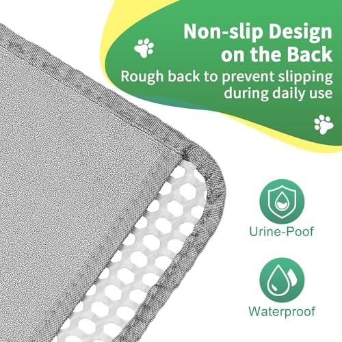 GRELY 35''X 25'' Large Litter Mat, 2 Layer Cat Litter Mat Litter Trapping Mat