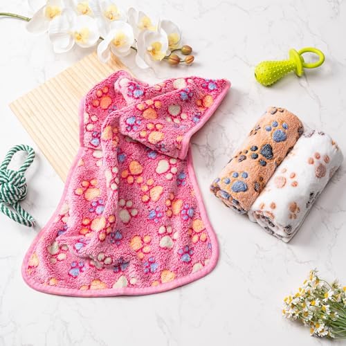 1 Pack 3 Blankets Fluffy Premium Fleece Soft Pet Blanket Flannel Throw