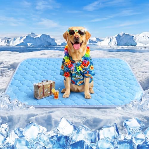 Dog Cooling Mat for Large Dogs, Long-Lasting Cool Pad for Dogs Outdoor & Indoor