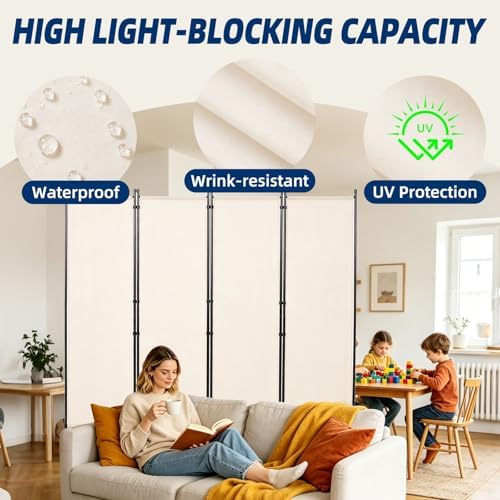 4 Panel Wide Room Divider Wall Screen