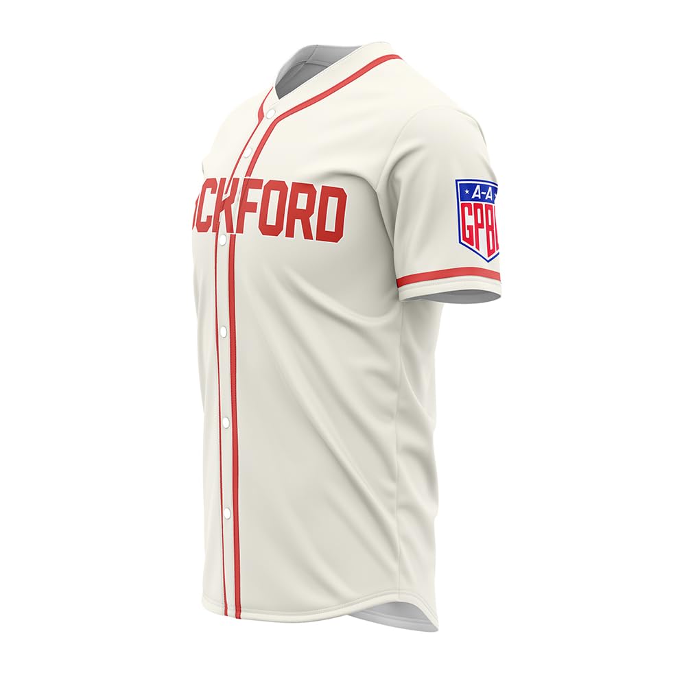 Men's City Rockford #43 Baseball Jersey, Size S