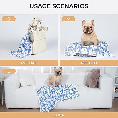 1 Pack 3 Blankets Super Soft Fluffy Premium Cute Elephant Pattern Pet Blanket