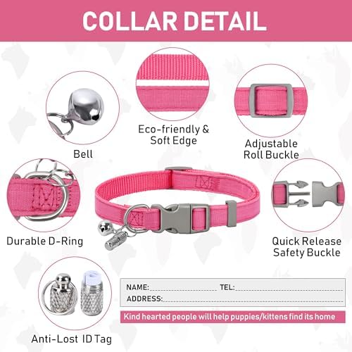 GAMUDA Small Pet Harness Collar and Leash Set, Step in No Chock No Pull Linen