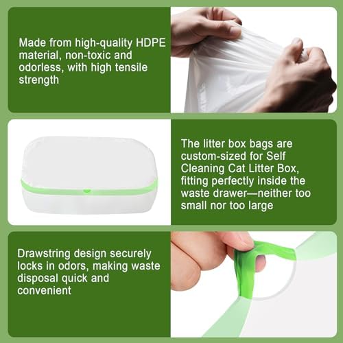 120 Count 26" x 11.8" Pre-separated Cat Litter Bags
