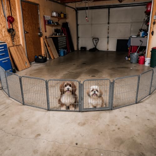 Extra Wide Adjustable Dog Gate w/Door – 24 inch Tall & Up to 176 inch Wide 8