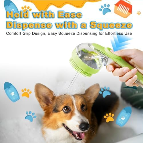 3Pcs Dog Bath Brush, Dog Scrubber