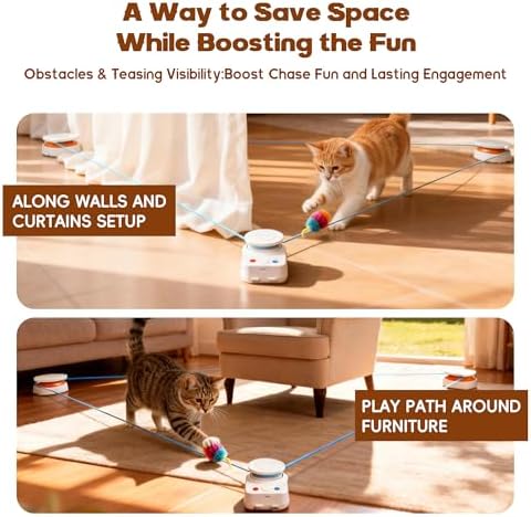 Interactive Cat Toy for Indoor Cat, Automatic Treadmill for Exercise