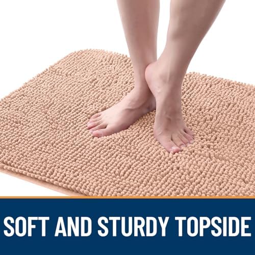 OLANLY Dog Door Mat for Muddy Paws 44x32, Super Absorbent Chenille Mud Mat