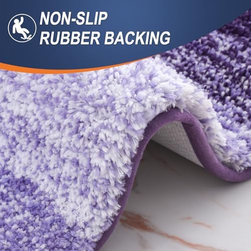 OLANLY Bathroom Runner Rug 47x20, Extra Soft Absorbent Microfiber Bath Rugs