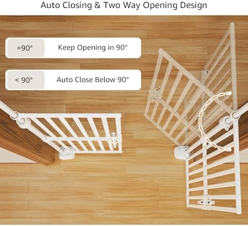 unipaws 86" High Extra Tall Cat Safety Gate, Auto Closing and No Drilling