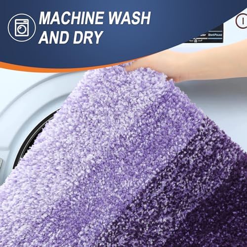 OLANLY Bathroom Runner Rug 47x20, Extra Soft Absorbent Microfiber Bath Rugs