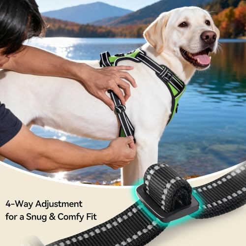 PHOEPET Reflective Dog Harness No Pull Large Breed Vest