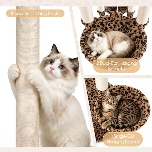 Globlazer 82in Leopard Extra Large Cat Tree