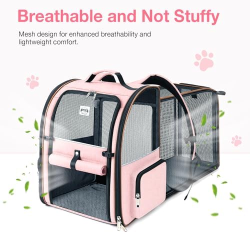 Large Cat Backpack Carrier Expandable Foldable Pet Carrier Backpack