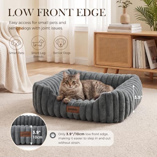 ZOMISIA Small Dog Bed, Cat Bed for Indoor Cats