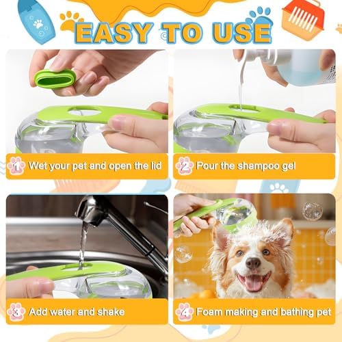 3Pcs Dog Bath Brush, Dog Scrubber