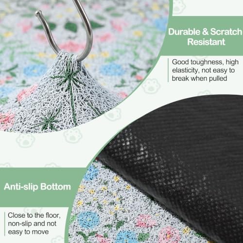 Glittme Cat Litter Mat 33"x22" Non-Slip Washable Trapping Mat