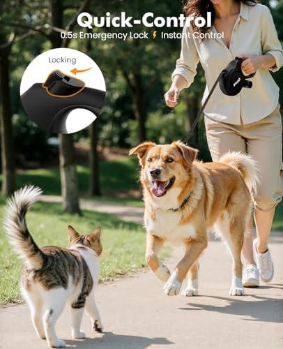 Pecute Dog Leash Retractable 26ft