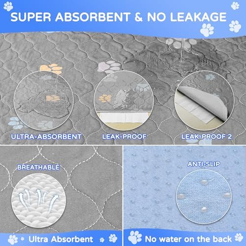Washable Pee Pads for Dogs, Waterproof, 18 x 24 in, 2 Pack
