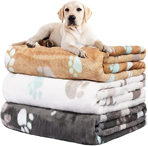 Rezutan Blanket for Large Dogs & Cats Soft Reversible Cute Paw 40"x31"