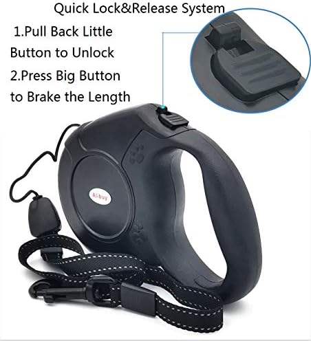 Retractable Dog Leash 26ft, 360° Tangle-Free Long Cord Pet Puppy Walking Leashes