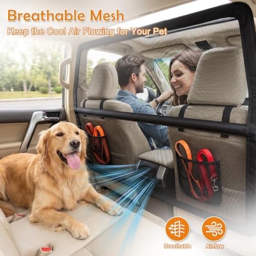 Dog Car Barrier, 56 Inch Wide Coverage Dog Barrier