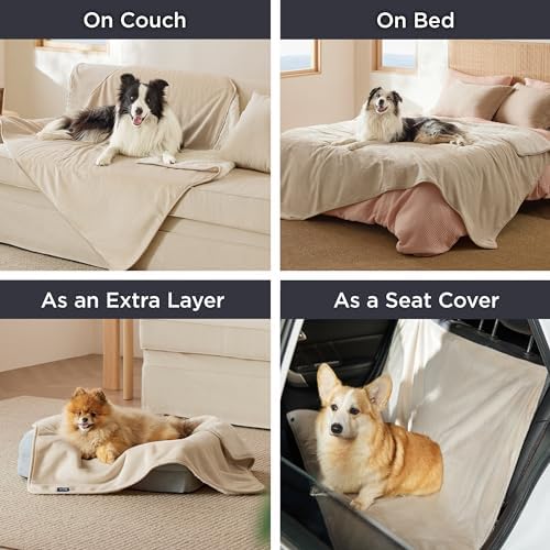 Bedsure Waterproof Blanket for Bed Soft Sherpa Fleece Throw, Queen 90x86