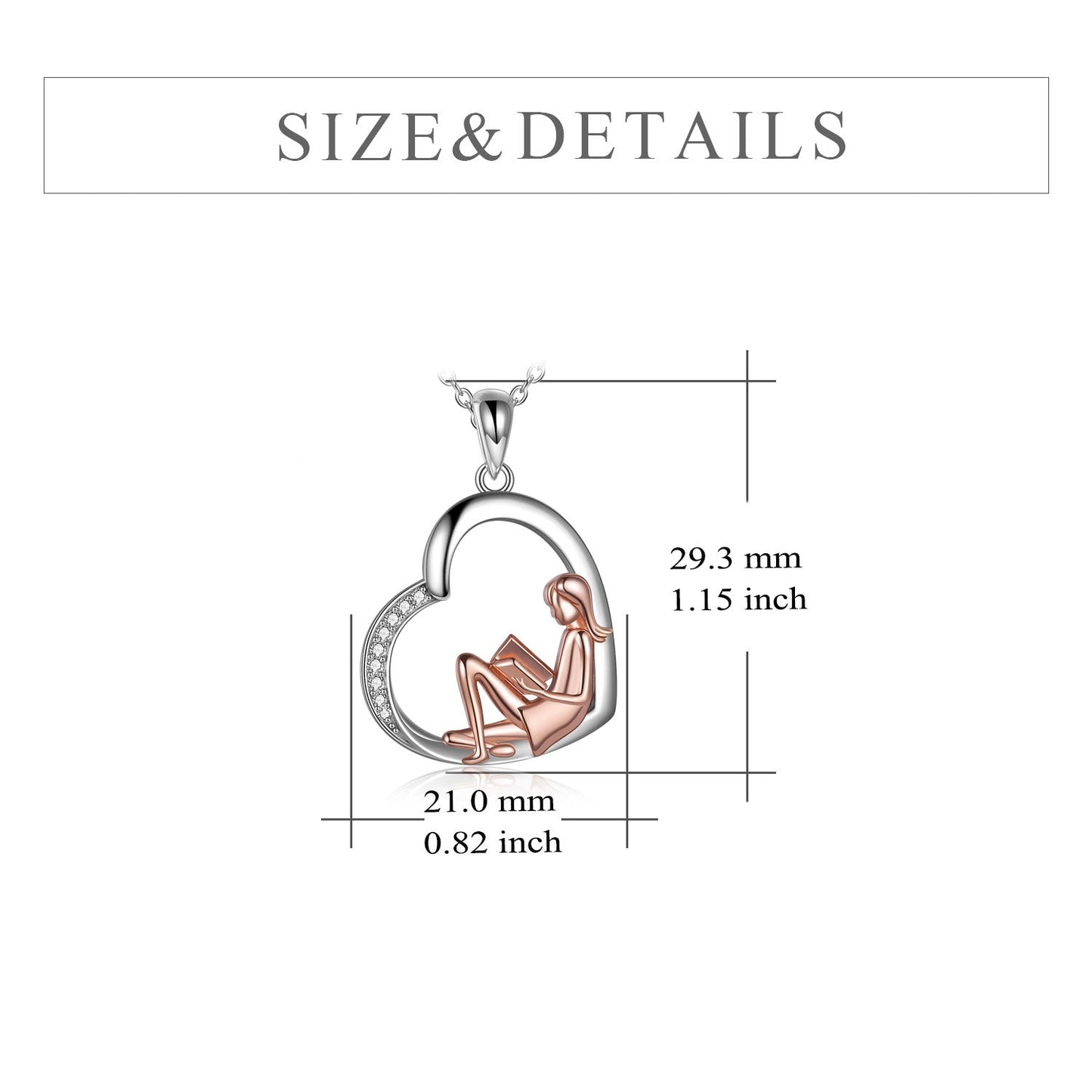 Sterling Silver Graduation Gifts College Graduation Heart Necklace