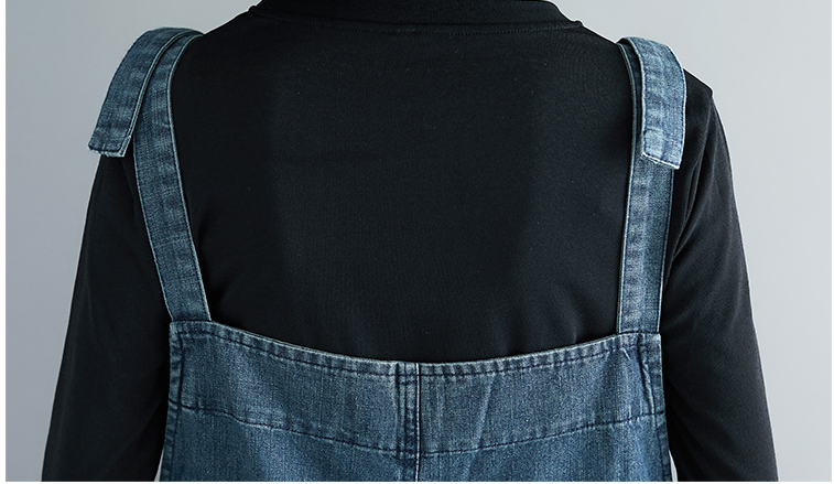 Casual Literary Women's Plus Size Denim Overalls