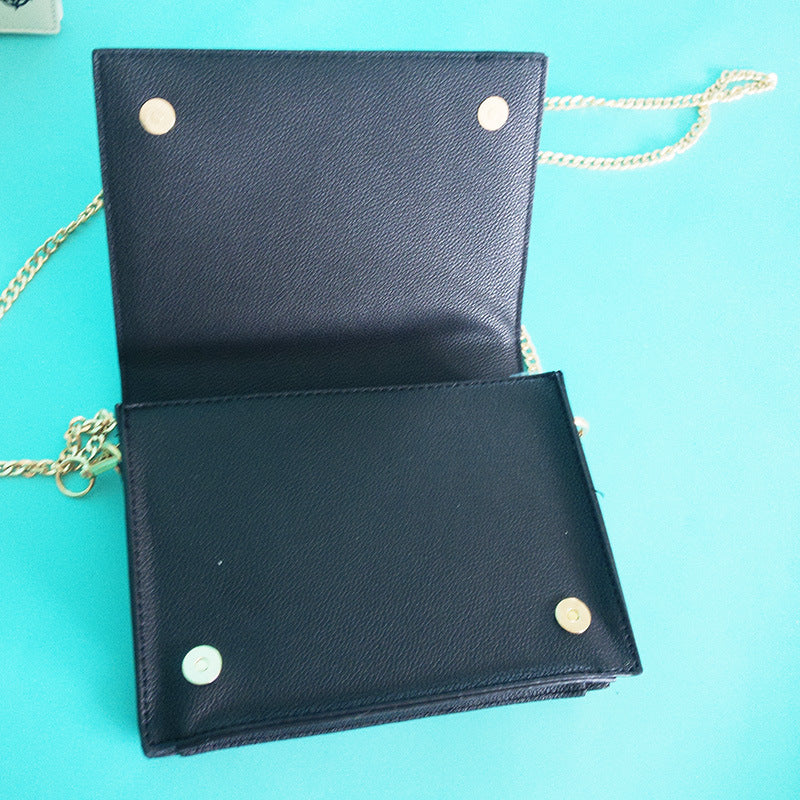 Vintage Fashion Letter Book Style Pu Purse Daily Clutch Bag Ladies Shoulder Bag Handbag Women's Crossbody Mini Messenger Bag