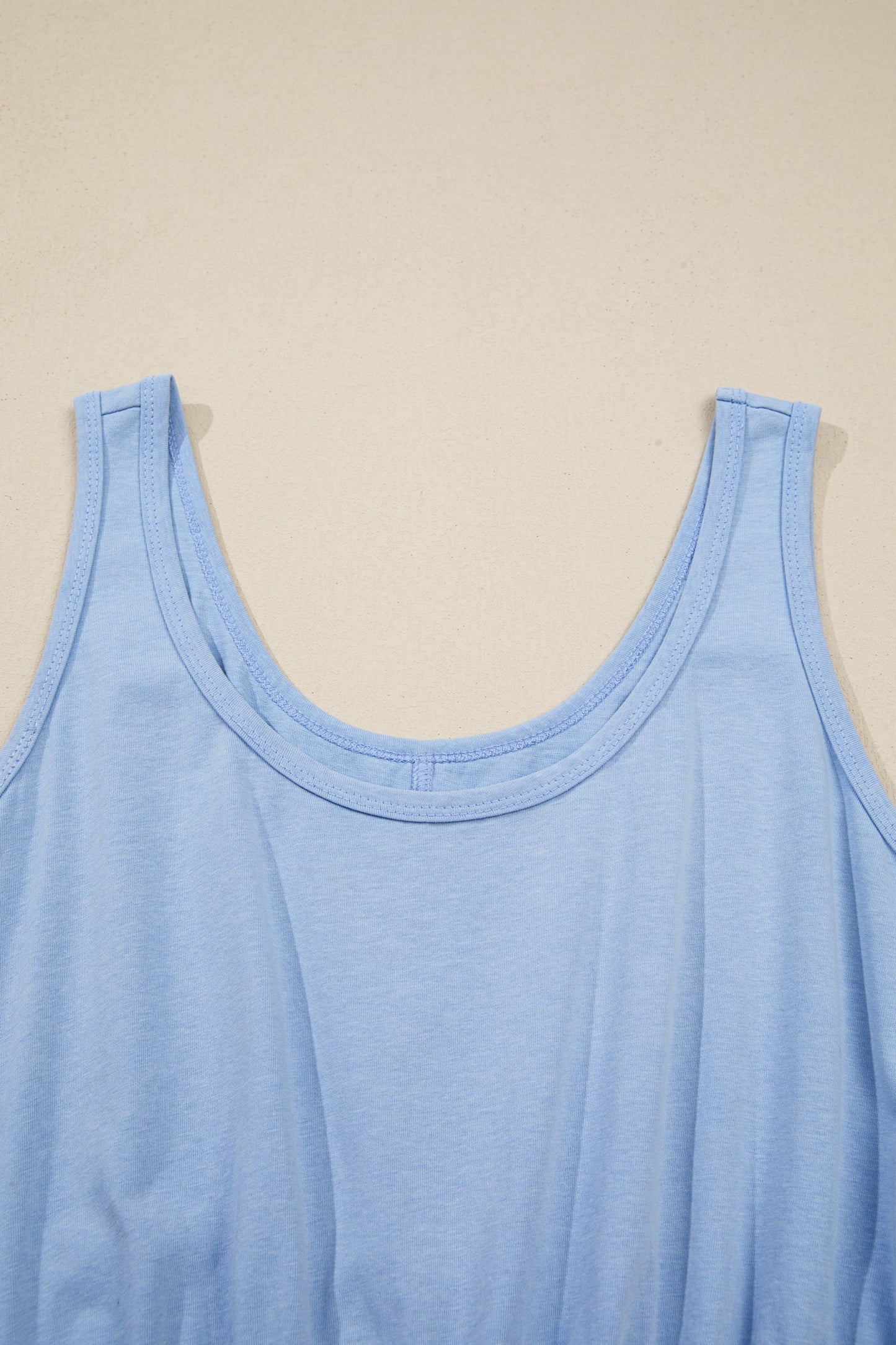 Mineral Wash Elastic Waist Tank Dress w/ Pockets
