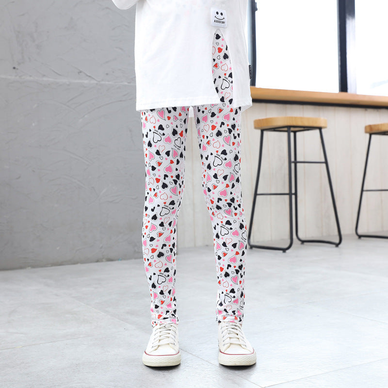 Summer Thin Stretchy Base Leggings For Children