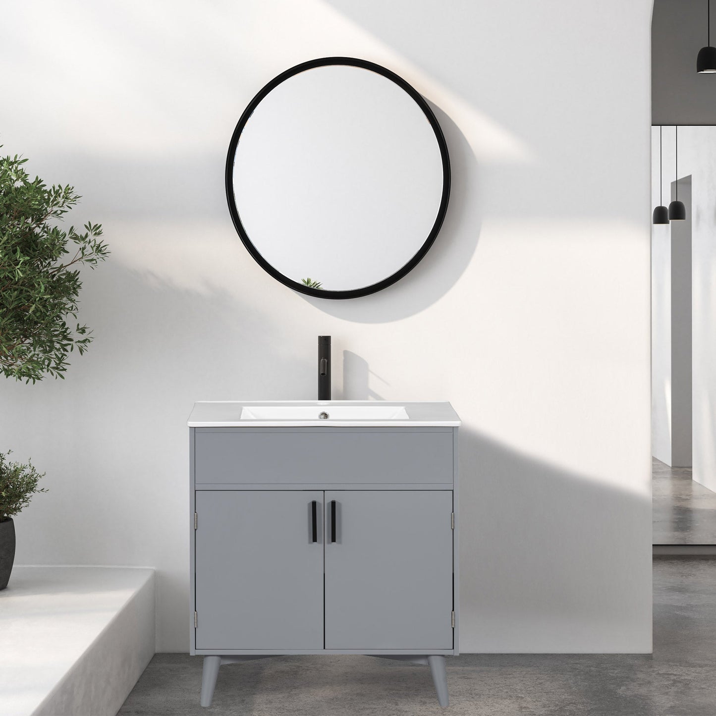 Bathroom vanity Set with Sink, Combo Cabinet, Bathroom Storage Cabinet