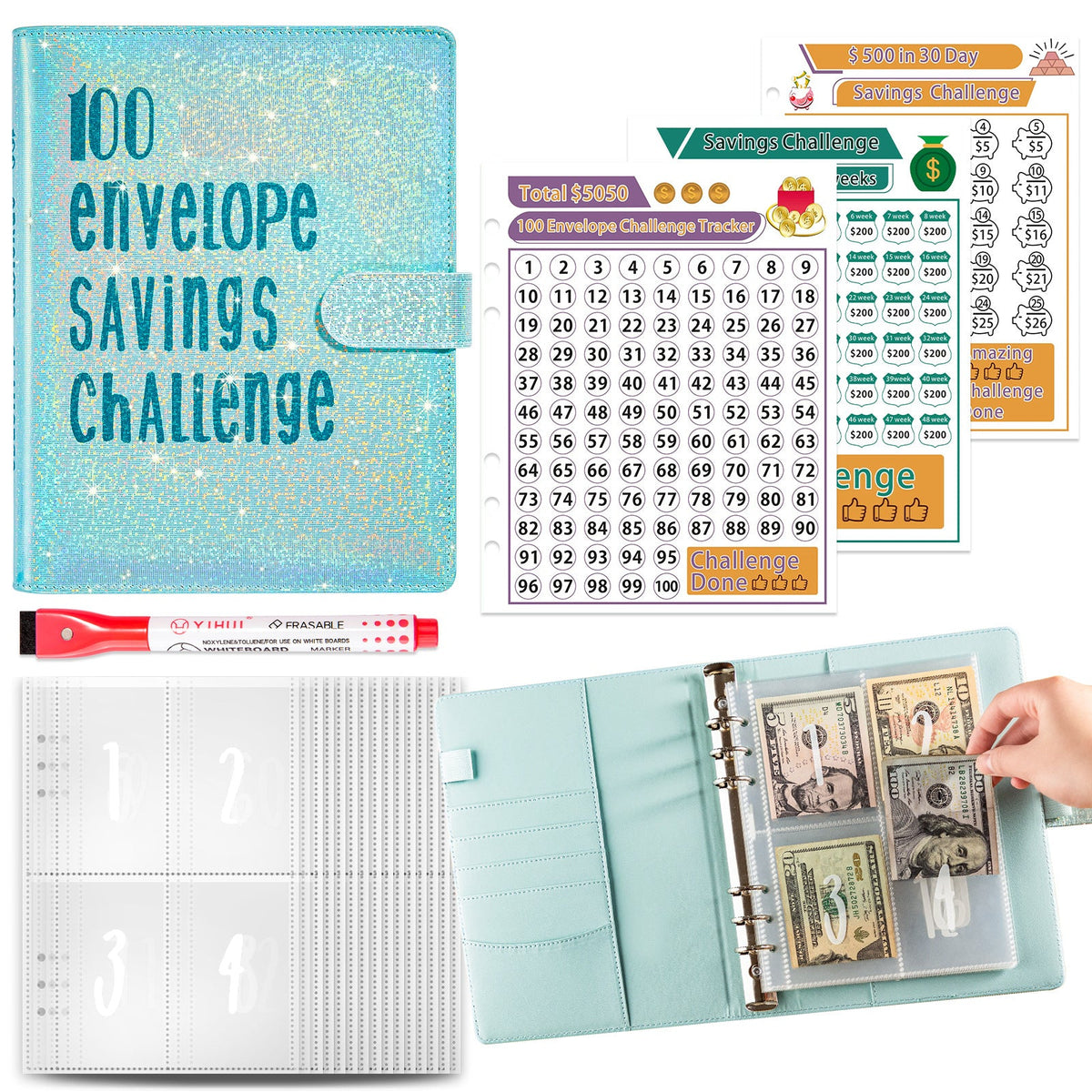 5A Money Saving Challenge Planner