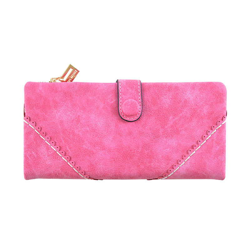 Lady purse 2021 female long lace lace buckle zipper multifunction large volume Purse Leather Wallet hand