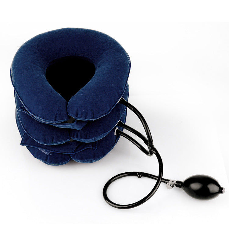 HailiCare Swan Neck Correction Artifact Cervical Traction Inflatable Portable Full Velvet Neck Guard