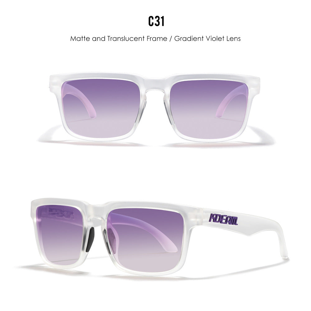 Classic polarized sunglasses for men and women ultra light driving glasses colorful real film sunglasses