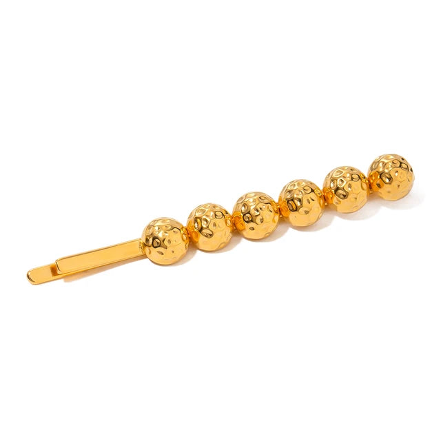 Stainless steel shell hair clip with bangs, high-end feel, ins metal hair accessories, broken hair clip at the back of the head