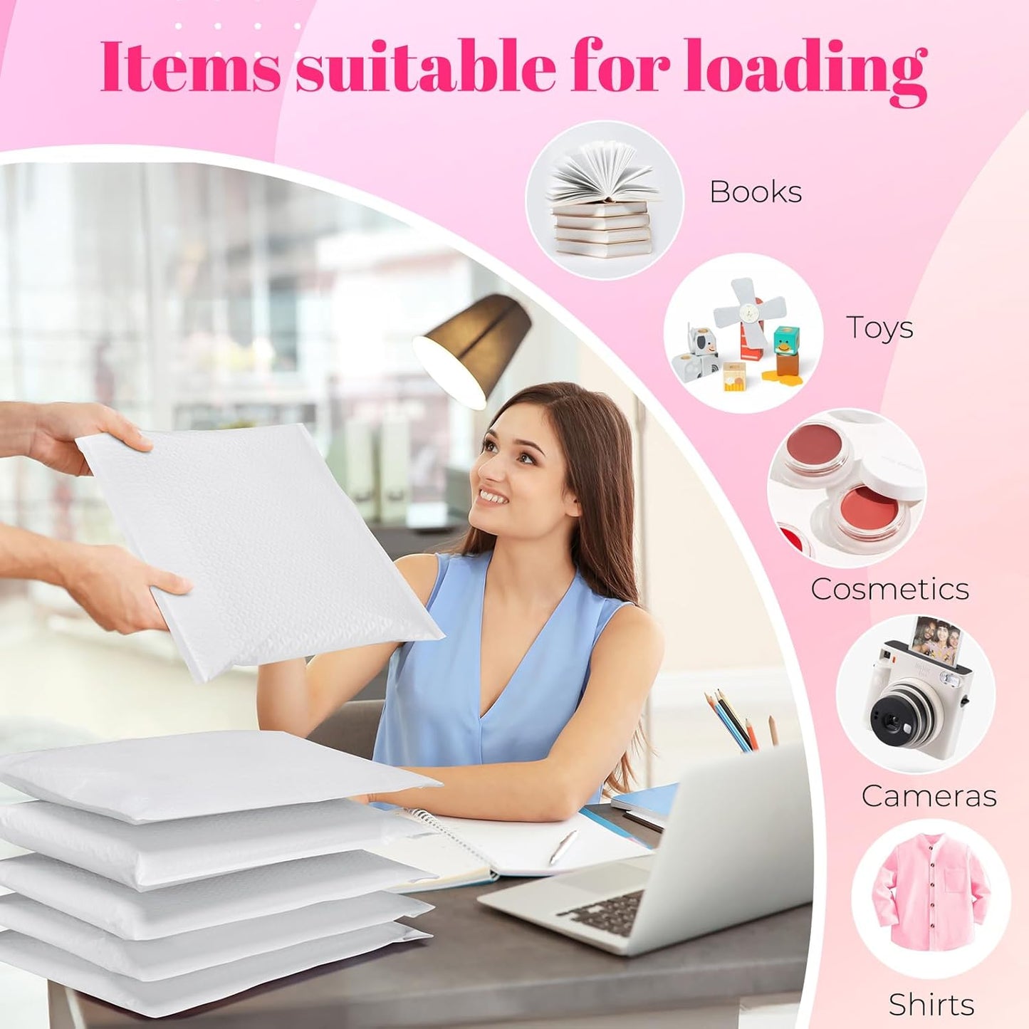 10x14 Bubble Mailer Padded Envelope | Usable Size 10x13" | White