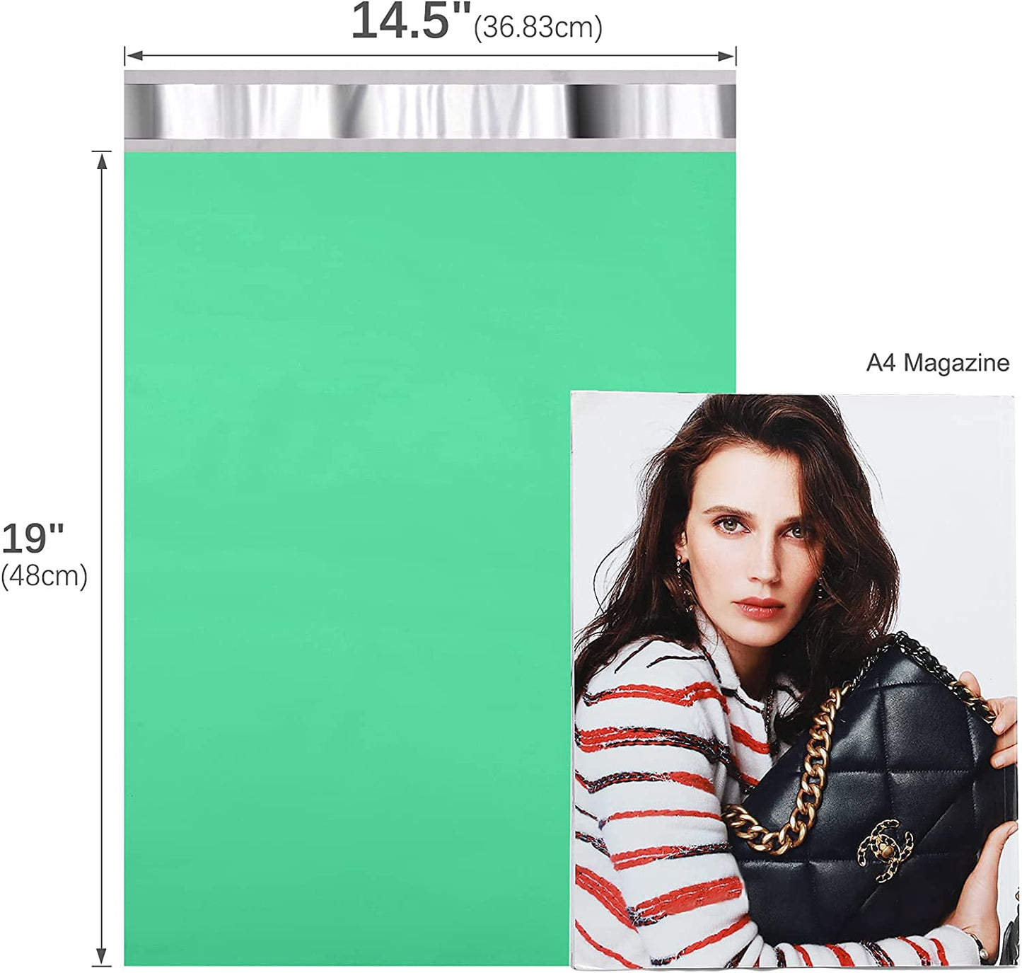 14.5x19 Poly Mailer Envelope Shipping Bags | Green