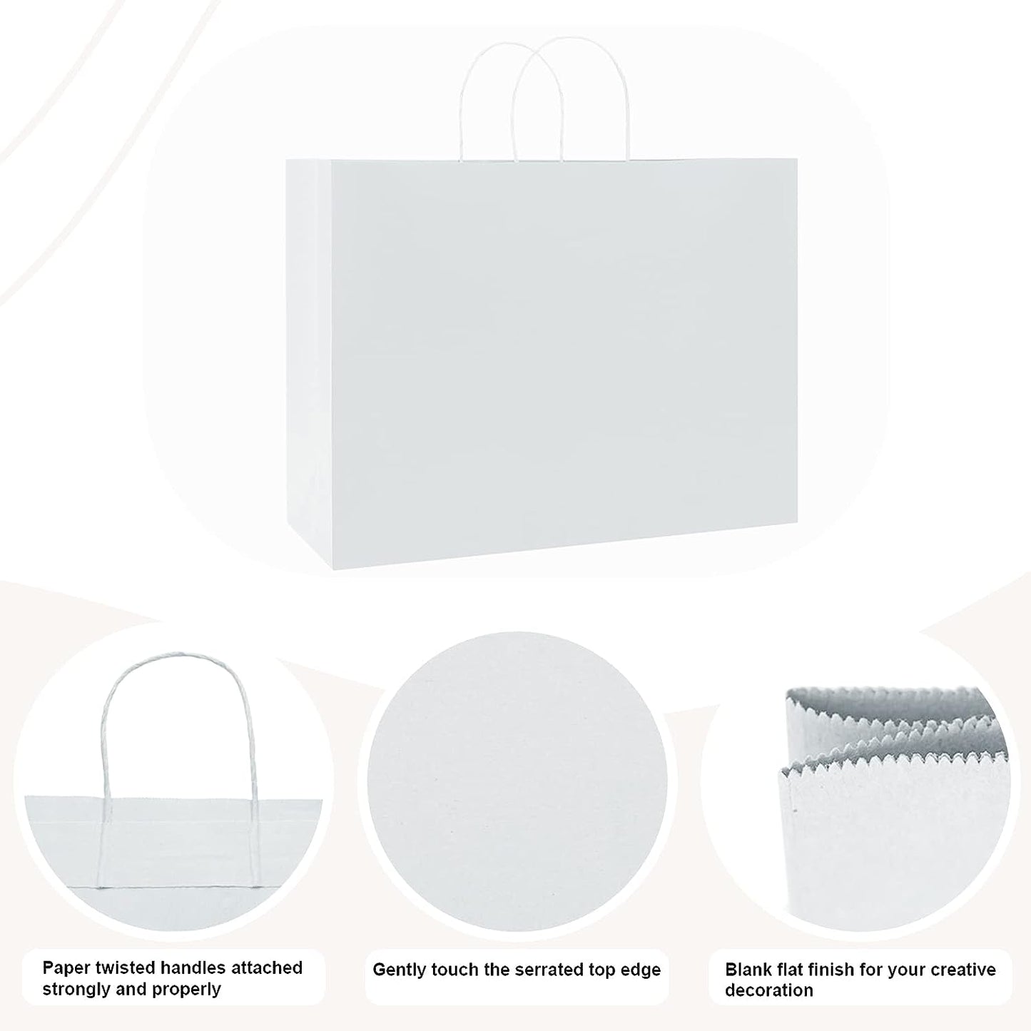 16x6x12 Inch Kraft Paper Gift Bags