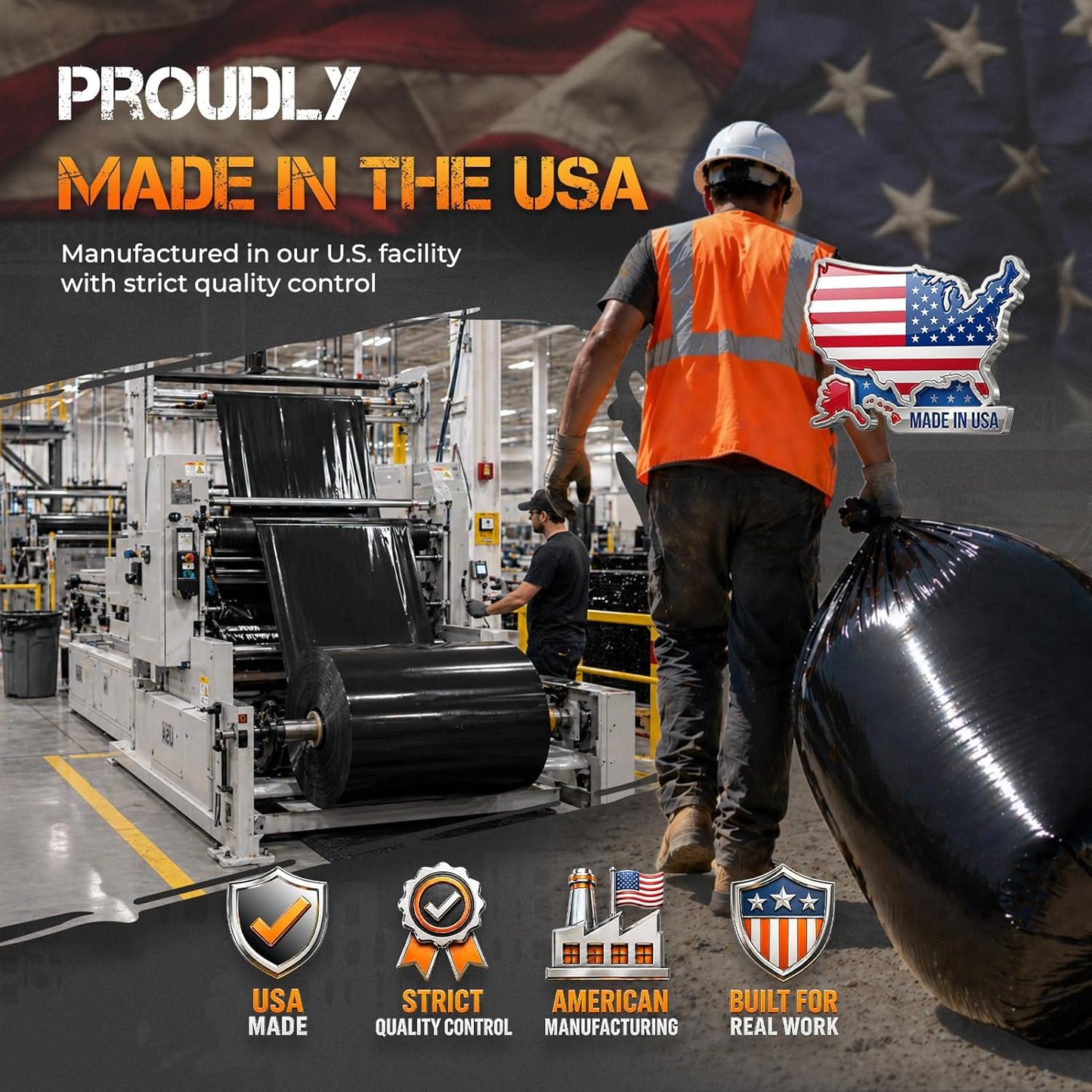 55-60 Gallon Trash Bags 2Mil 20 Count Wholesale