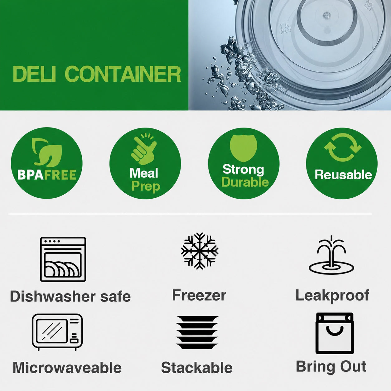 150 Pack 24OZ Round Meal Prep Containers Wholesale