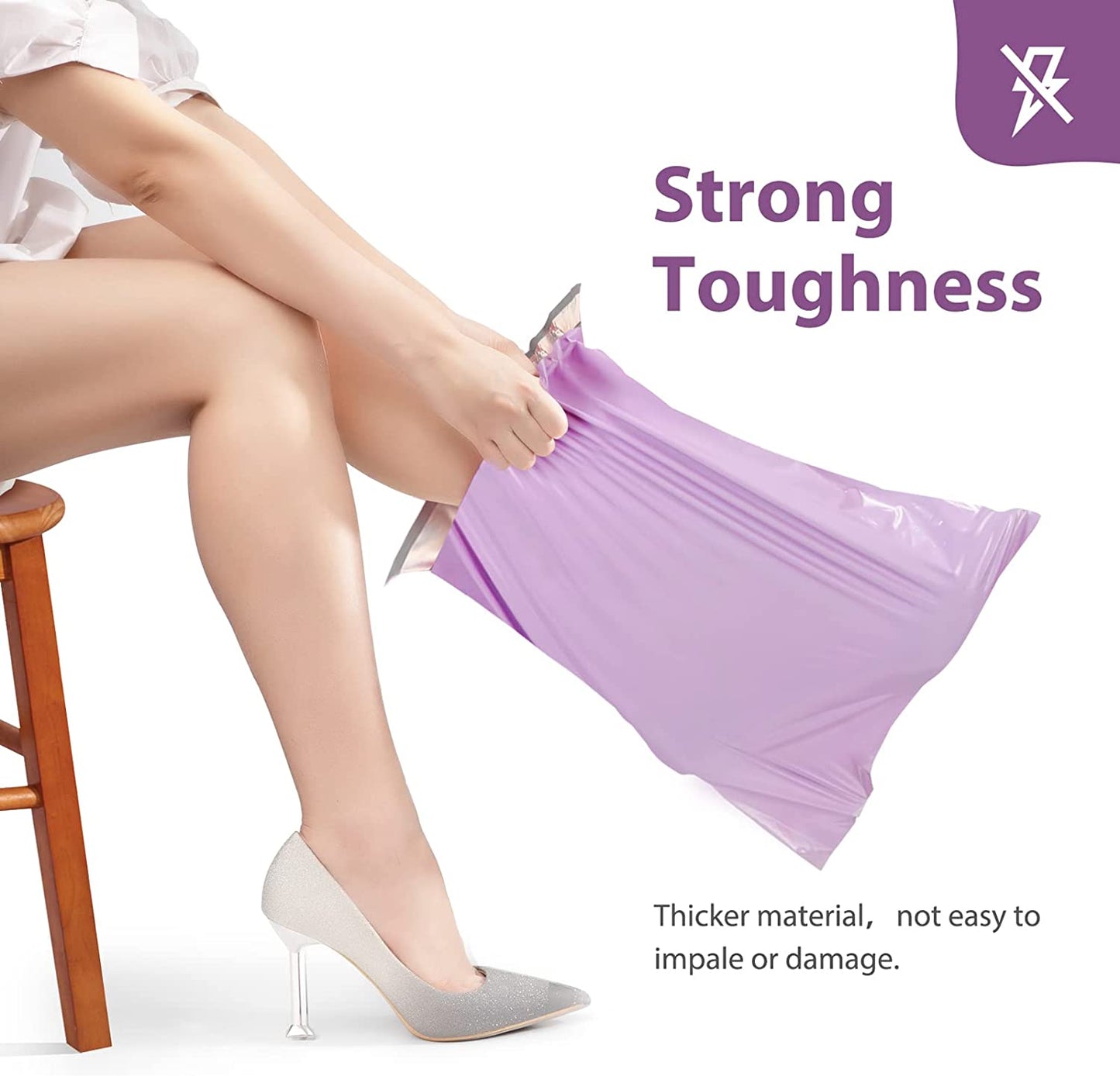 24x24 Poly Mailer Envelope Shipping Bags | Light Purple